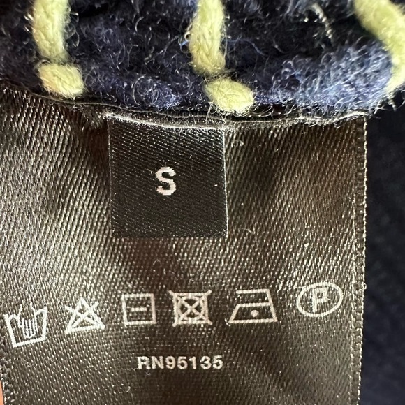 LAFAYETTE 148 Chunky Whipstitch Oversized Sweater Size Small Blue - Picture 4 of 12